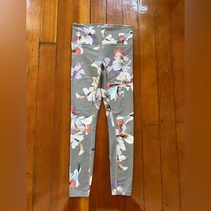 Athleta Kids Floral Leggings - Gray and Multicolor